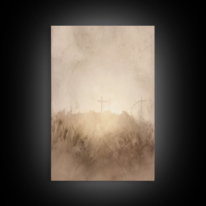 Horizon Of Mercy, Framed Canvas Print, Christian Wall Art, Christian Art Canvas, Abstract Christian Art, Christian Gift, Christian Art Prin