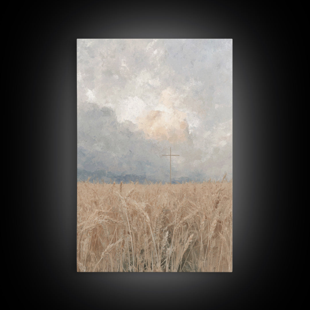 Golden Covenant | Framed Canvas Print | Christian Art Canvas | Christian Wall Art | Subtle Christian Art | Christian Gift | Christian Paint