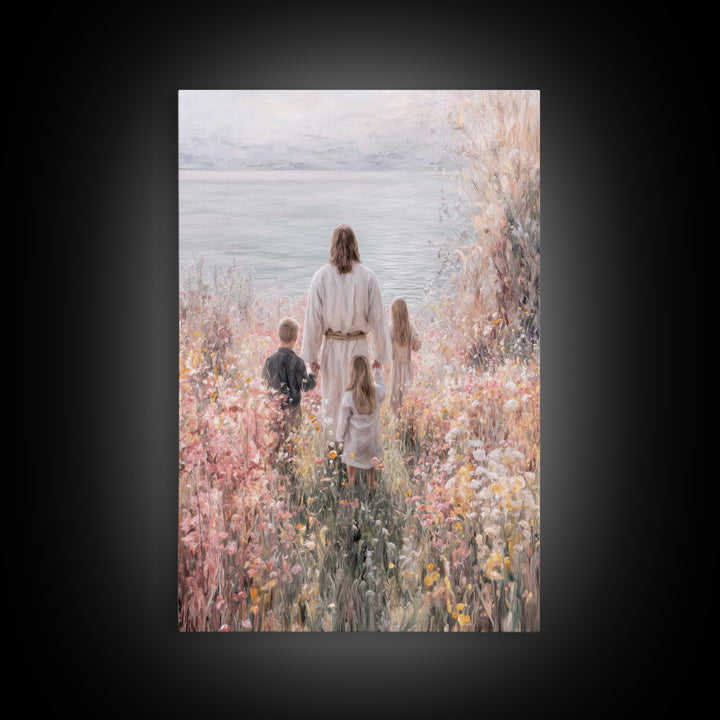 Garden Of Blessing – Framed Canvas Print – Christian Art Canvas – Christian Wall Art – Christian Gift – Christian Painting – Modern Christi