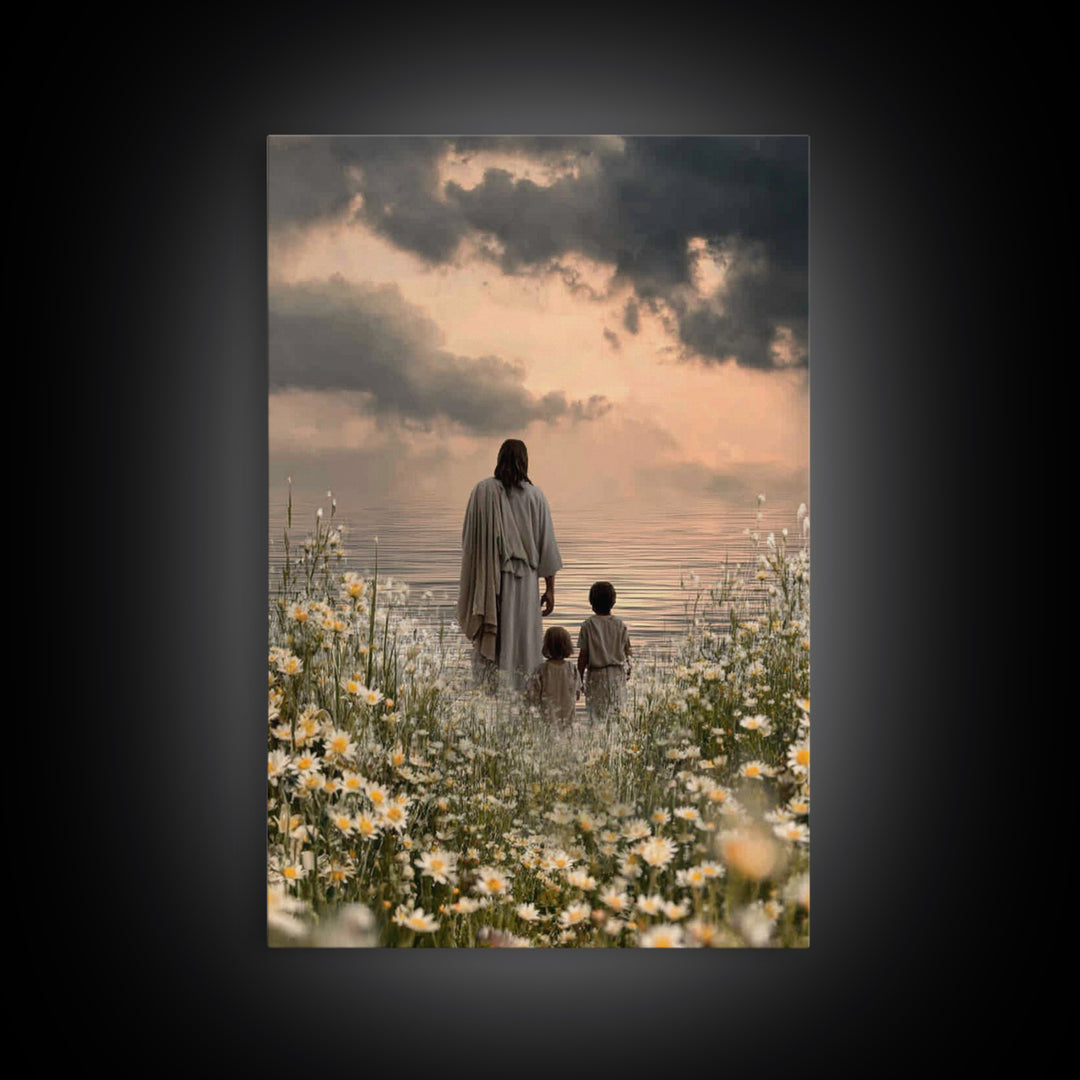 Fields Of Mercy – Framed Canvas Print – Christian Wall Art – Jesus Painting – Christian Art Canvas – Christian Christmas Art – Christian Gi