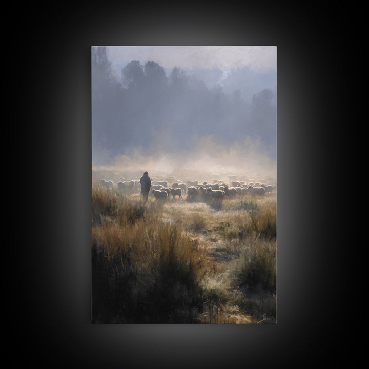 Gentle Keep – Framed Canvas Print – Christian Art Canvas – Christian Wall Art – Jesus Painting – Christian Art Print – Modern Christian Art