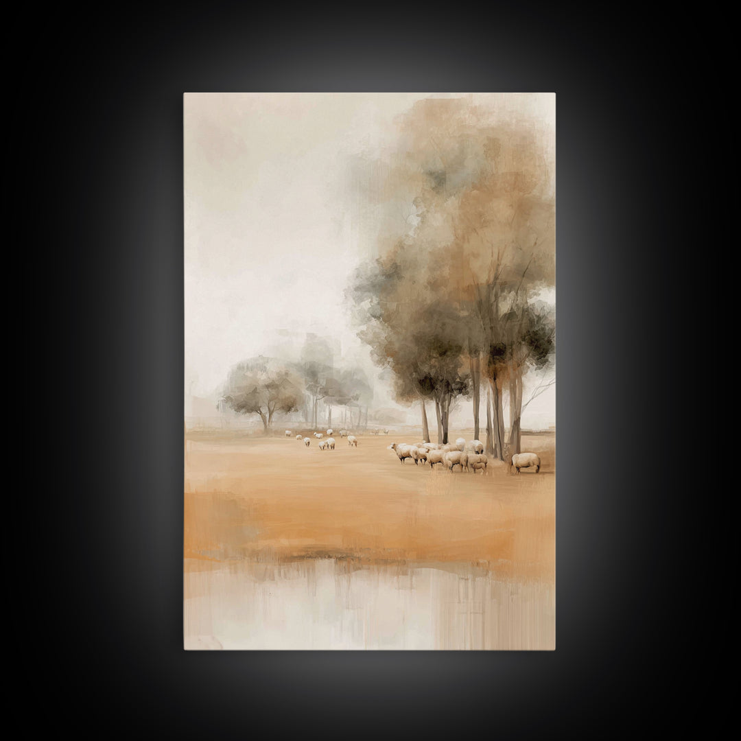 Quiet Meadow Grace – Framed Canvas Print – Christian Art Canvas – Christian Wall Art – Christian Painting – Subtle Christian Art – Christia