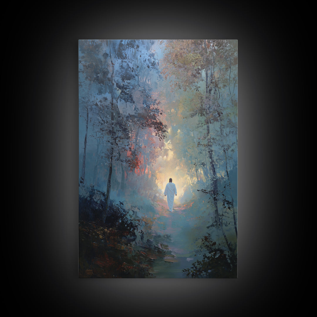 Walk Of Mercy – Framed Canvas Print – Christian Wall Art – Jesus Painting – Christian Art Canvas – Modern Christian Art – Christian Paintin