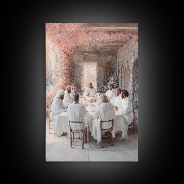Supper Of Grace – Framed Canvas Print – Christian Wall Art – Christian Art Canvas – Jesus Painting – Christian Christmas Art – Christian De