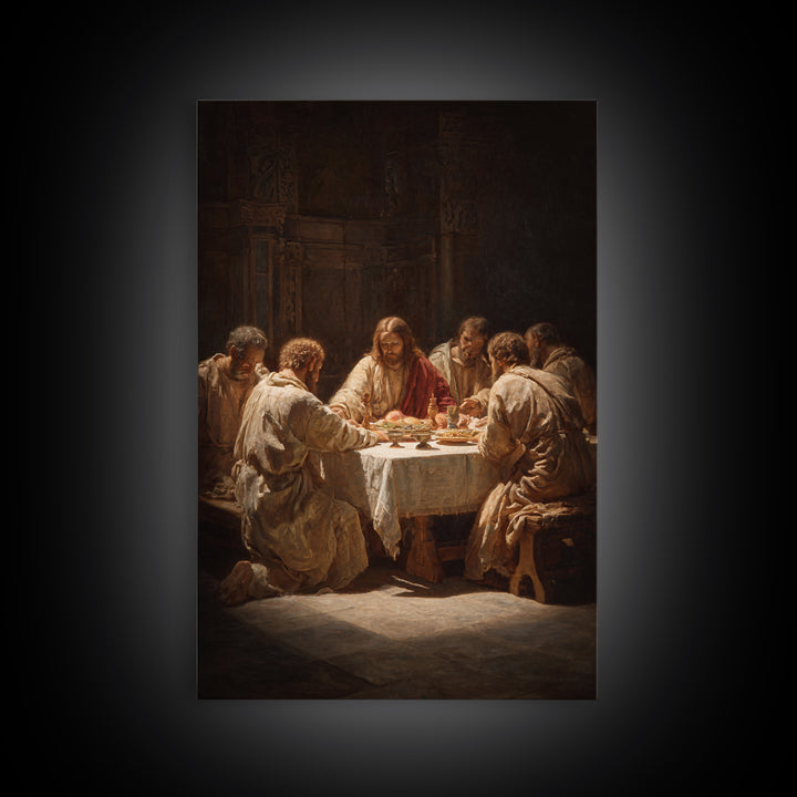 Bread Of Mercy – Framed Canvas Print – Christian Art Canvas – Vintage Jesus Painting – Christian Wall Art – Christian Art Print – Moody Chr