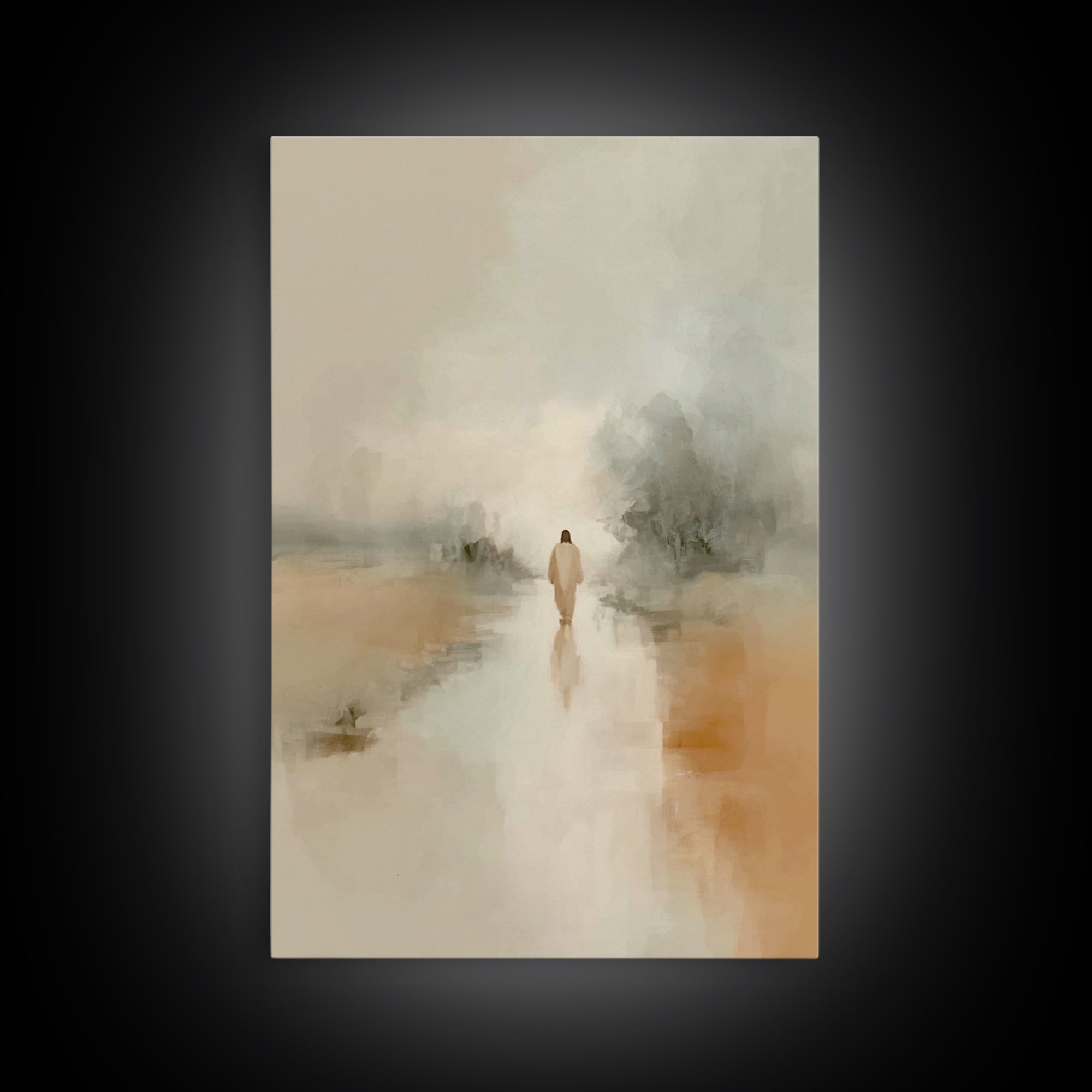 Sacred Stillness – Framed Canvas Print – Christian Art Canvas – Christian Painting – Subtle Christian Art – Modern Christian Art – Christma