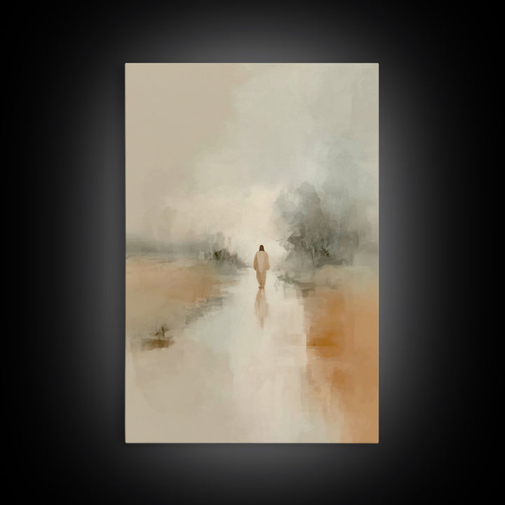 Sacred Stillness – Framed Canvas Print – Christian Art Canvas – Christian Painting – Subtle Christian Art – Modern Christian Art – Christma