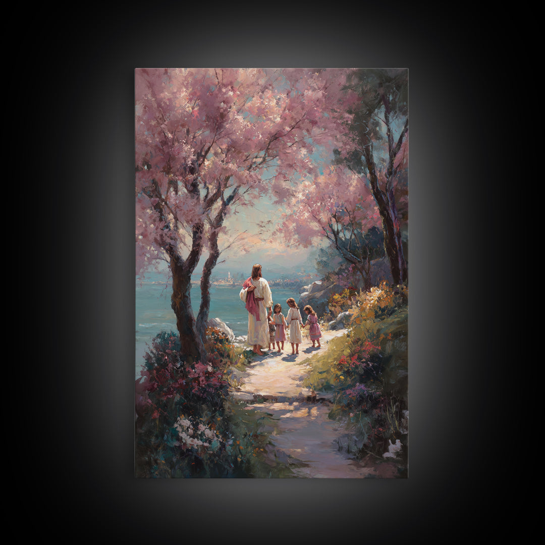 Springtime Promise | Framed Canvas Print | Christian Wall Art | Christian Art Canvas | Jesus Painting | Christian Decor