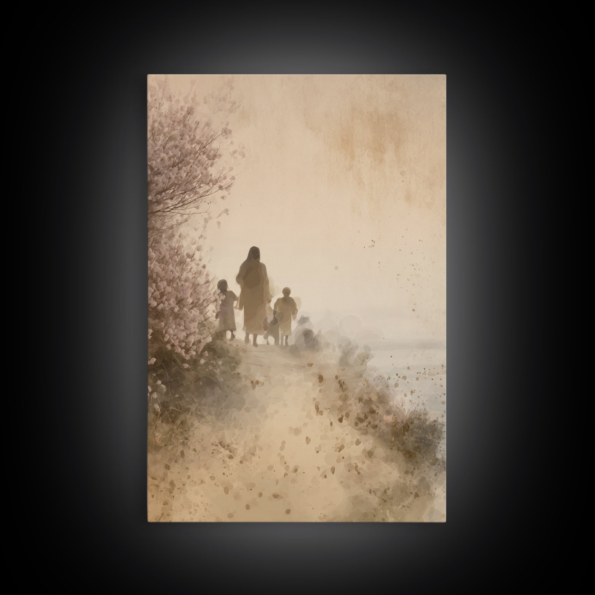 Eternal Walk | Framed Canvas Print | Jesus Painting | Christian Wall Art | Christian Art Canvas | Christian Gift Ideas