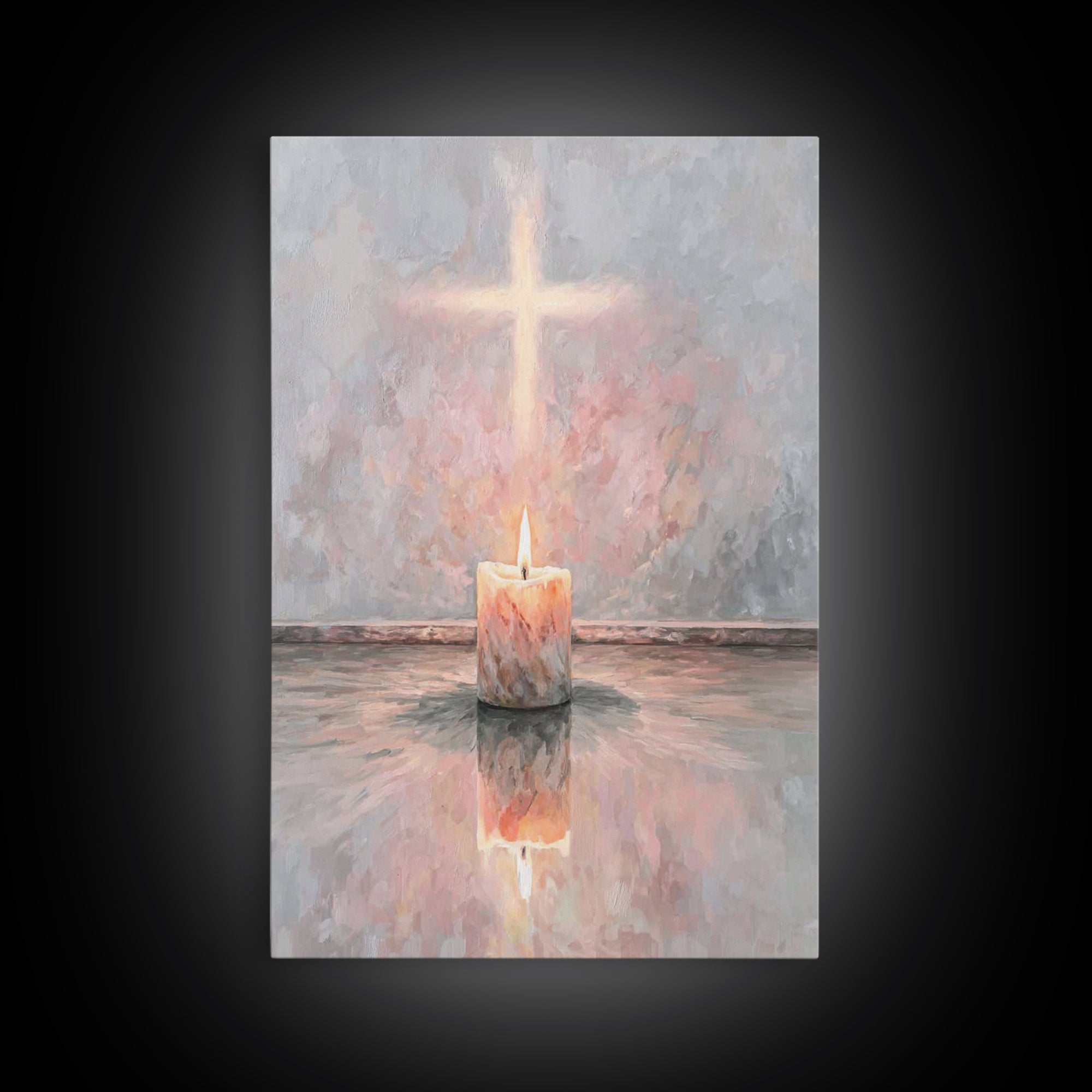 Light of Hope | Framed Canvas Print | Christian Wall Art | Christian Art Canvas | Modern Christian Art | Christian Gift | Christmas Art