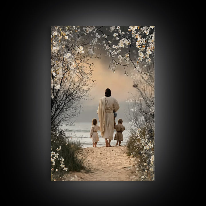 Golden Dawn – Framed Canvas Print – Christian Wall Art – Christian Art Canvas – Jesus Painting – Christian Christmas Art