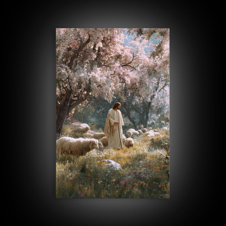 Fields Of Promise – Framed Canvas Print – Christian Art Canvas – Christian Wall Art – Jesus Painting – Christian Gift Ideas – Christian Art