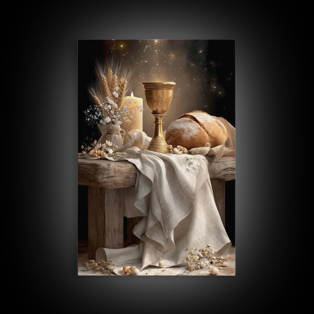 Bread Of Covenant – Framed Canvas Print – Christian Wall Art – Christian Art Canvas – Christian Art Work – Christian Gift Ideas