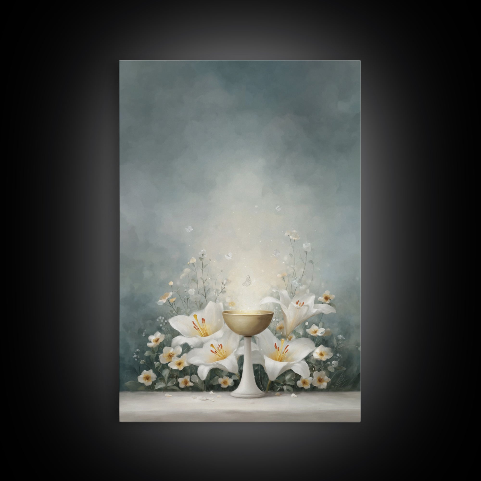 Chalice Of Light – Framed Canvas Print – Christian Wall Art – Christian Art Canvas – Jesus Painting – Christian Christmas Art – Christian D