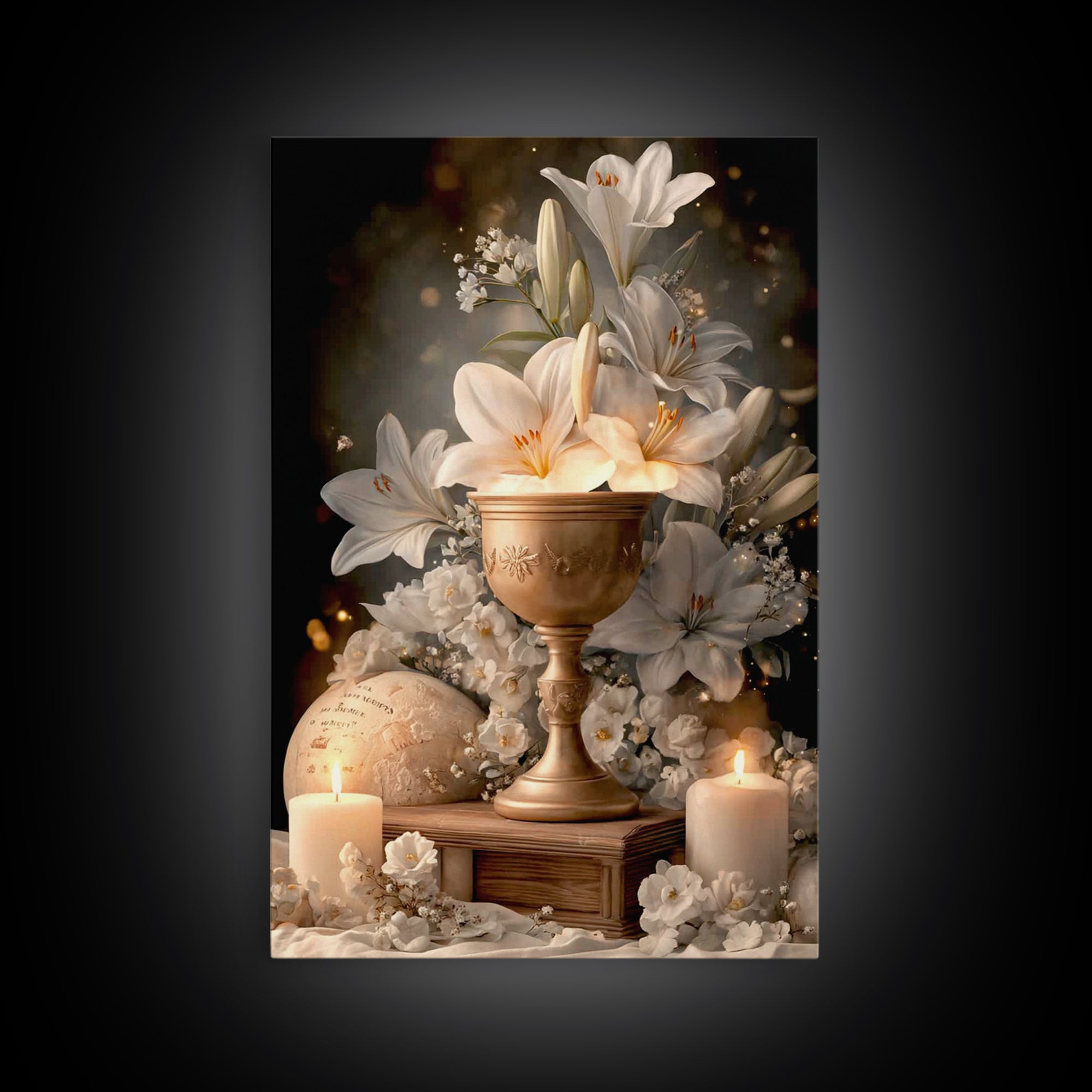 Sanctified Bloom – Framed Canvas Print – Christian Art Canvas – Christmas Wall Art – Jesus Christmas Art – Christian Gift Ideas – Vintage C
