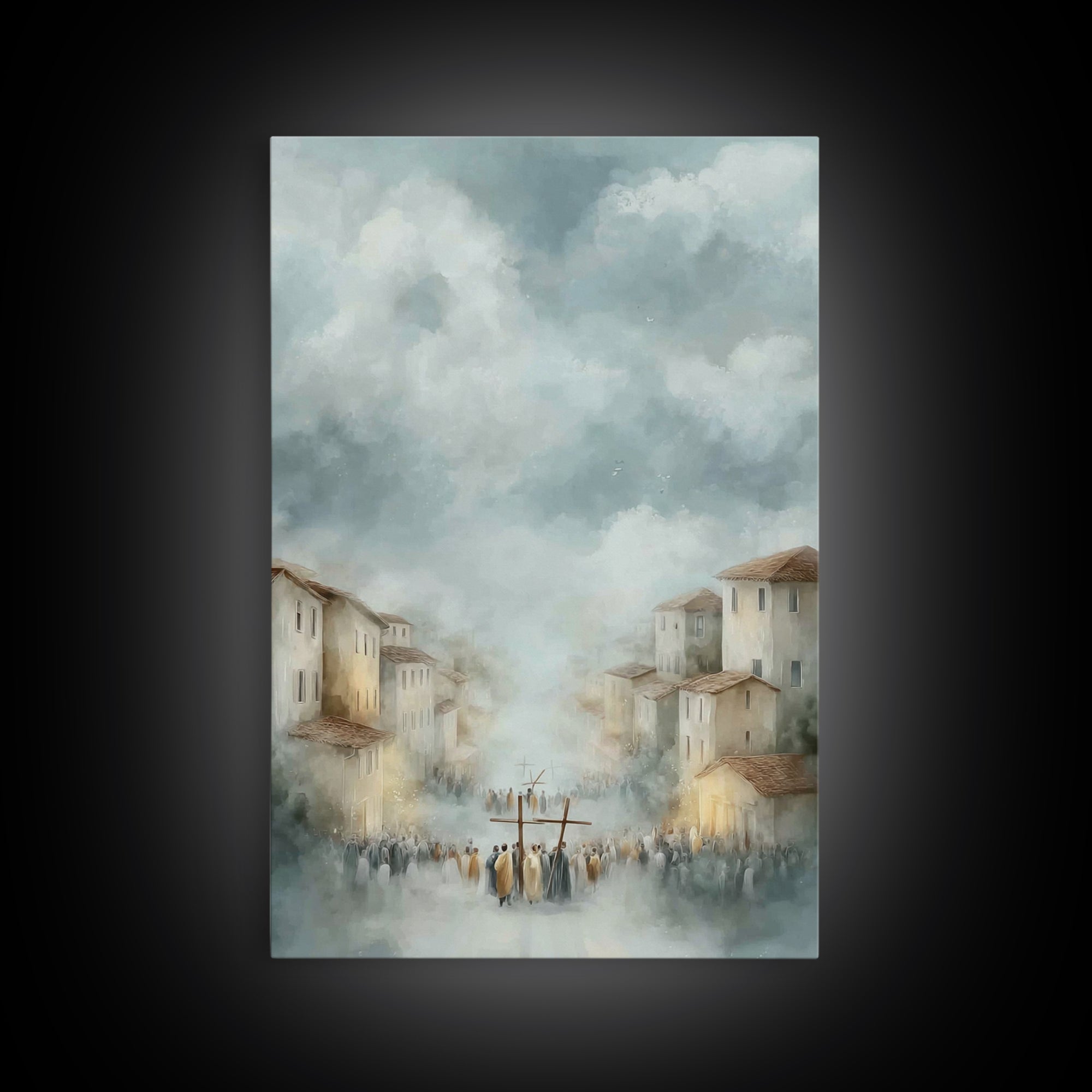 Valley Of Witness – Framed Canvas Print – Christian Art Canvas – Christian Wall Art – Modern Christian Painting – Christian Gift – Unique C