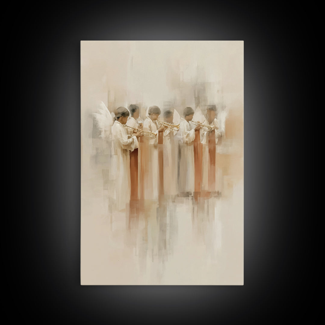 Celestial Heralds – Framed Canvas Print – Christian Art Canvas – Angel Art – Christian Wall Art – Modern Christian Art – Christian Gift Ide