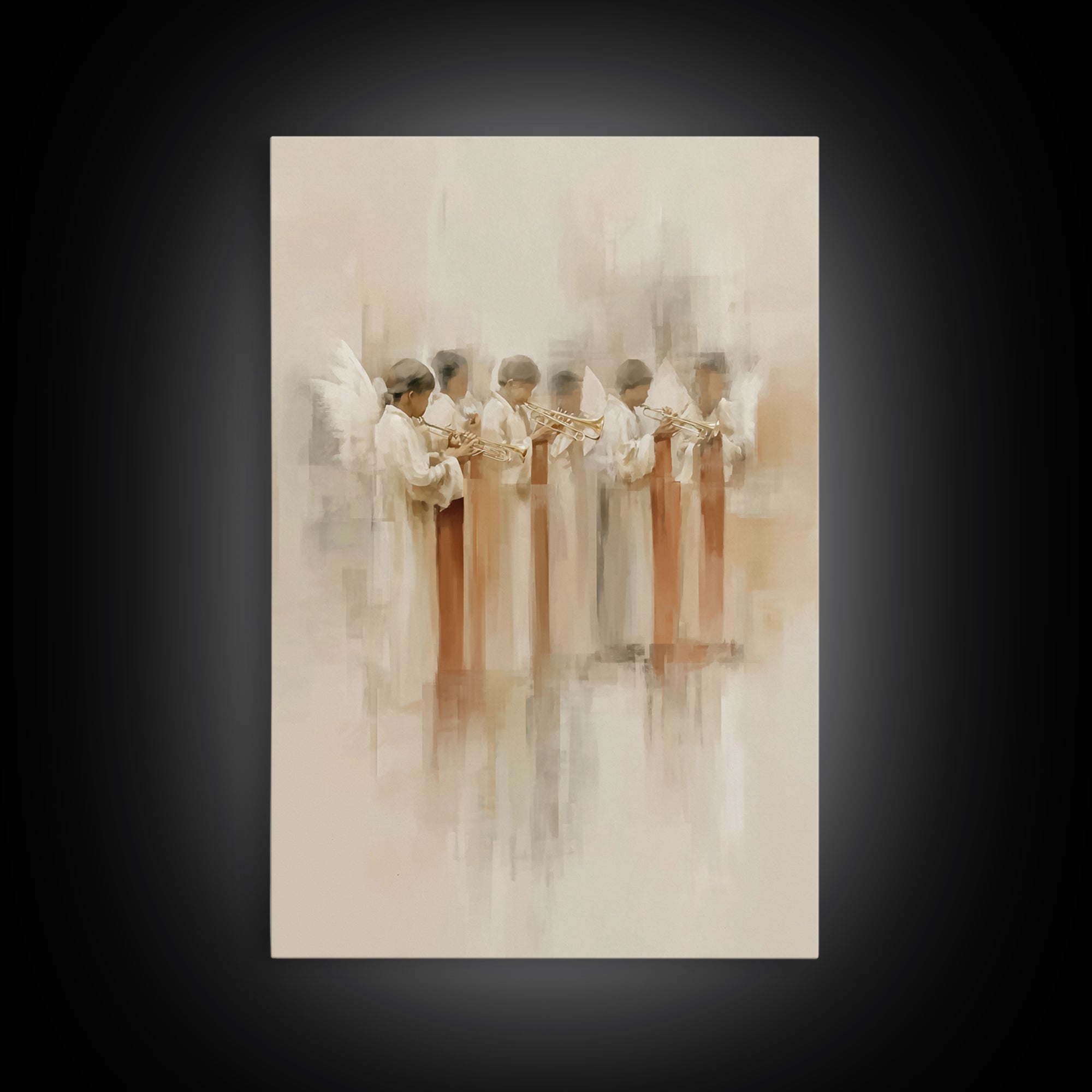 Celestial Heralds – Framed Canvas Print – Christian Art Canvas – Angel Art – Christian Wall Art – Modern Christian Art – Christian Gift Ide