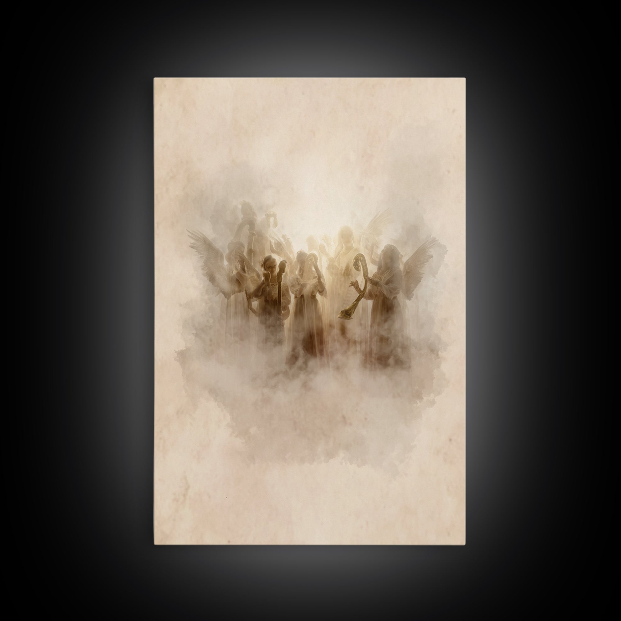 Heavenly Chorus – Framed Canvas Print – Christian Wall Art – Jesus Painting – Christian Art Canvas – Christian Decor – Christian Gift