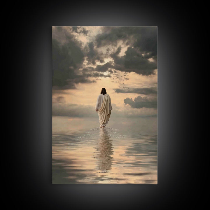 Eternal Walk, Framed Canvas Print, Christian Art Canvas, Christian Wall Art, Jesus Painting, Christian Decor, Christian Gift