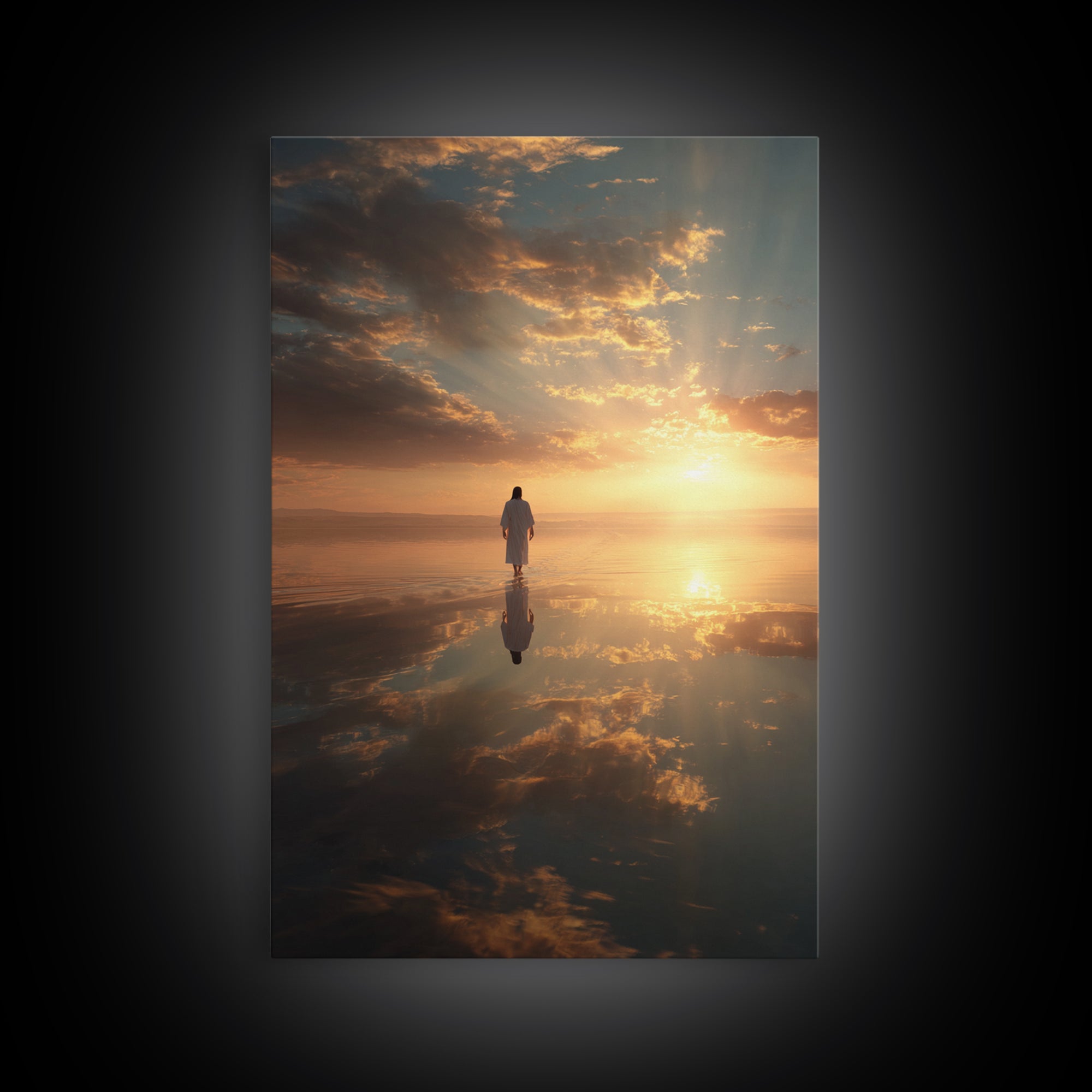 Celestial Path – Framed Canvas Print – Christian Art Canvas – Christian Wall Art – Christian Decor – Jesus Painting – Christian Gift