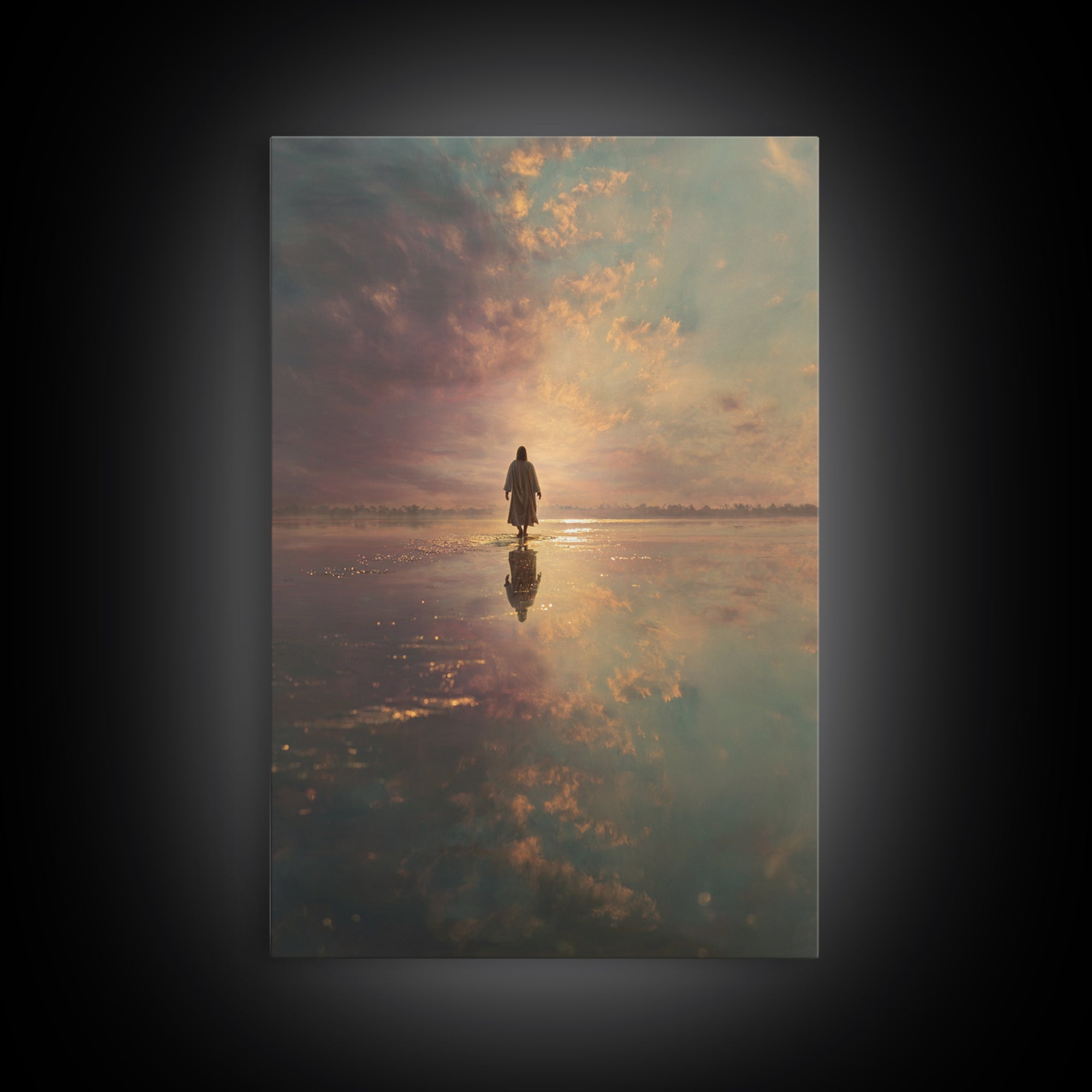 Serenity Walk – Framed Canvas Print – Christian Wall Art – Christian Gift – Christian Decor – Christian Art Canvas – Jesus Painting