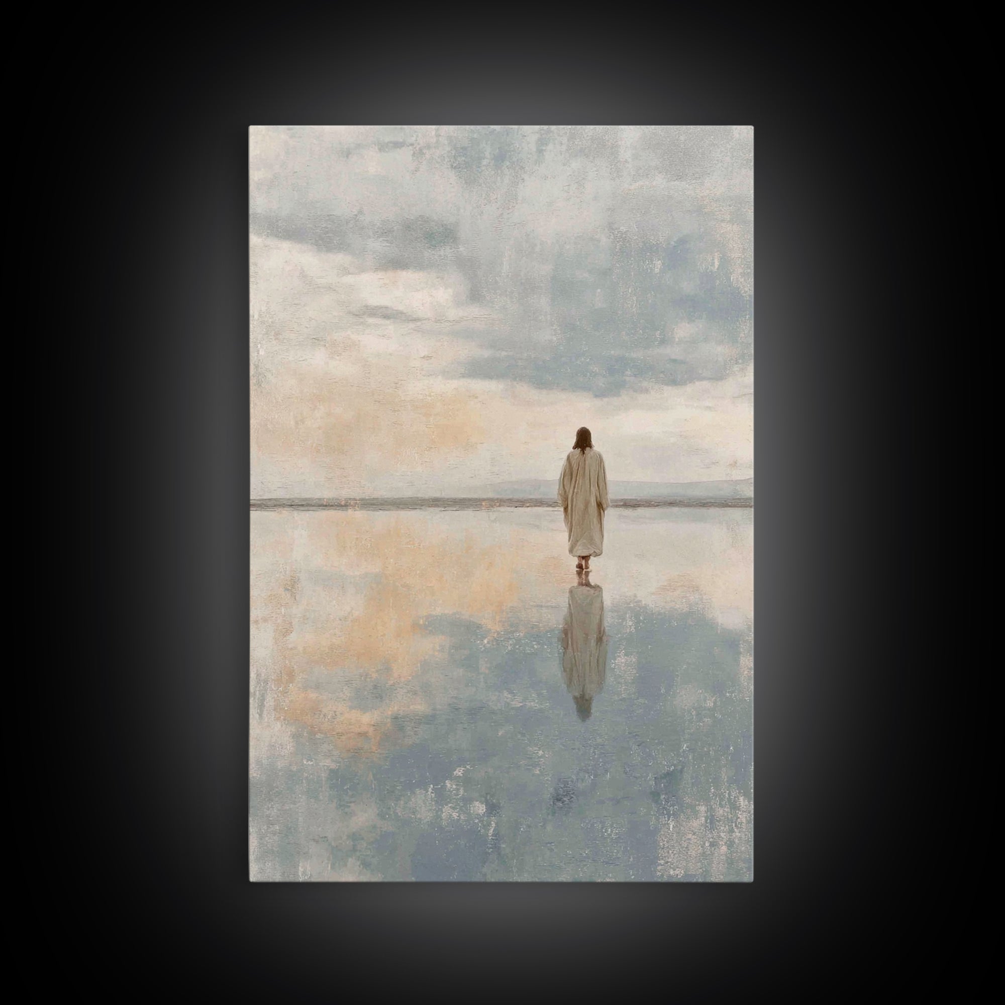 Calm Reverence | Framed Canvas Print | Christian Decor | Christian Art Canvas | Christian Gift | Christian Wall Art | Jesus Painting