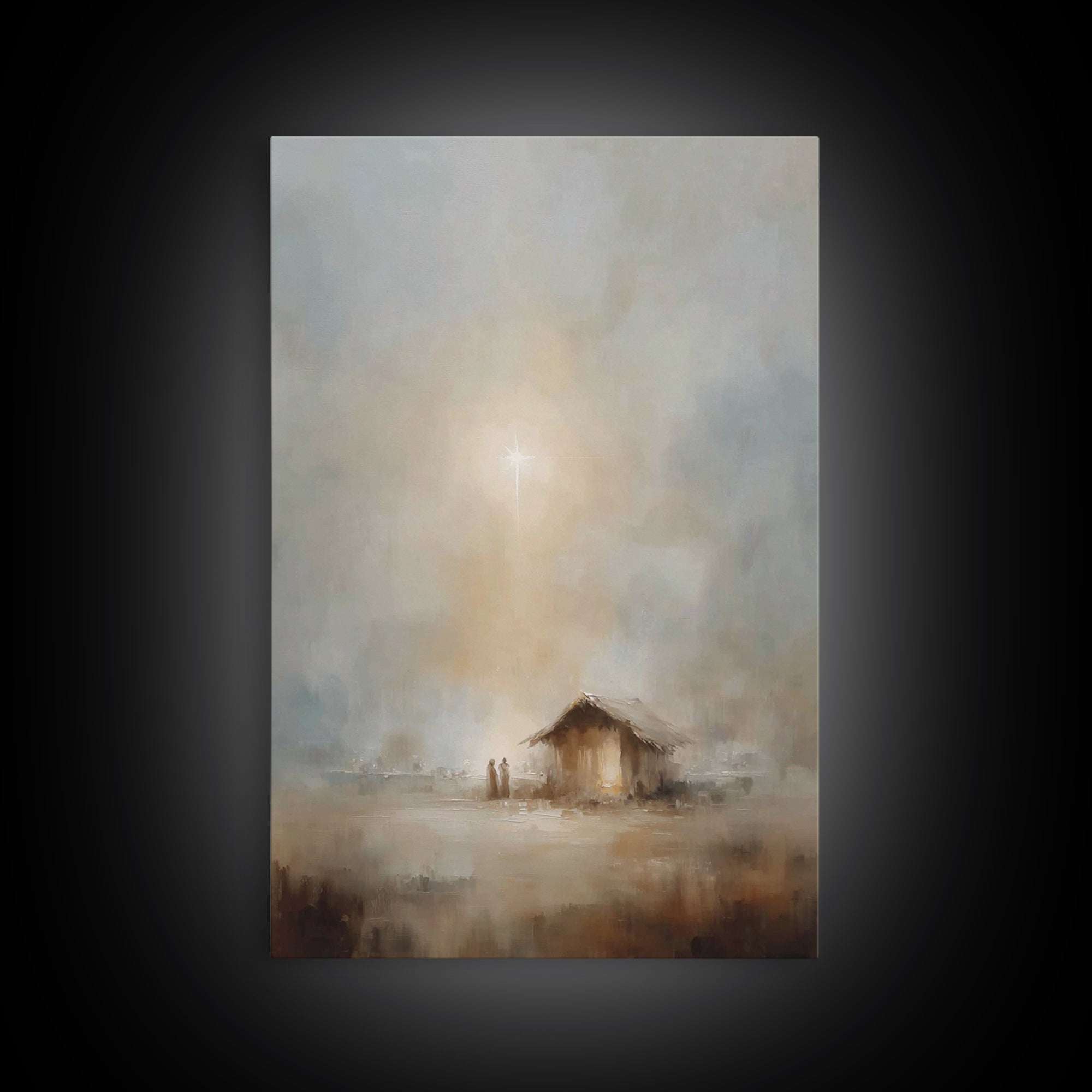 Bethlehem Peace, Framed Canvas Print, Christian Art Print, Christmas Wall Art, Christian Christmas Art, Christian Gift Ideas, Jesus Art Pri