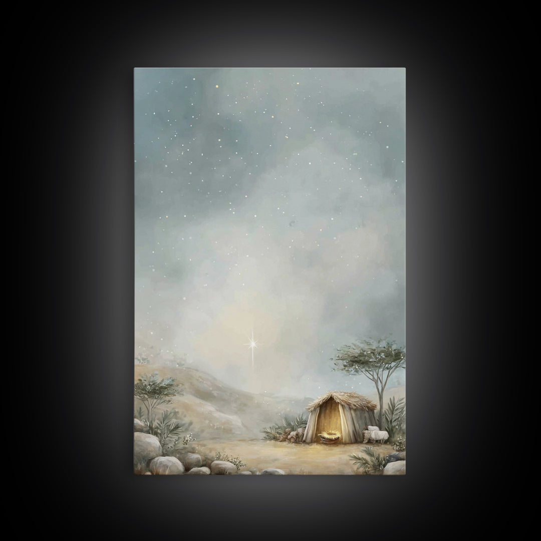 Star of Mercy | Framed Canvas Print | Christian Art Canvas | Christian Wall Art | Christmas Wall Art | Christian Gift Ideas | Jesus Christm