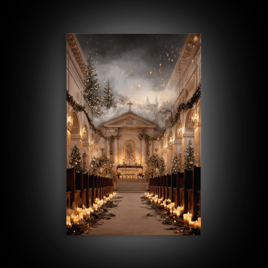 Sanctuary Of Peace - Framed Canvas Print - Christian Christmas Art - Christian Wall Art - Christian Decor - Christmas Art - Christian Art C