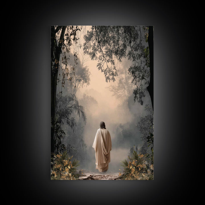 The Wandering Light – Framed Canvas Print – Christian Wall Art – Jesus Painting – Modern Christian Art – Subtle Christian Art – Christian D
