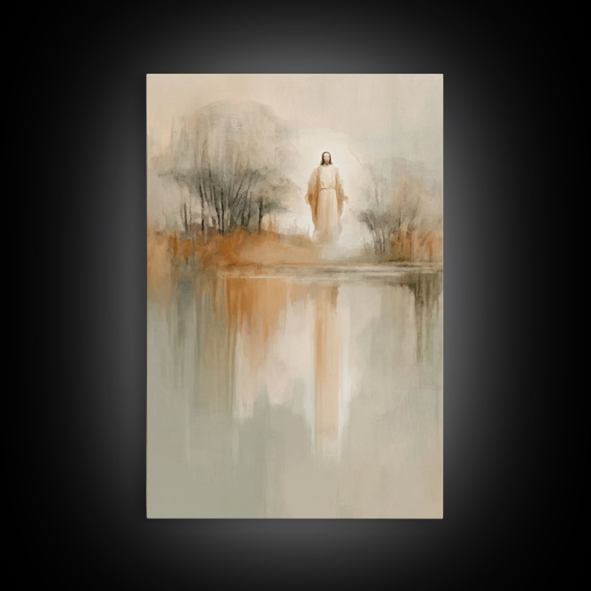 Radiant Messiah – Framed Canvas Print – Christian Wall Art – Jesus Painting – Vintage Christian Art – Christian Art Canvas – Christian Chri