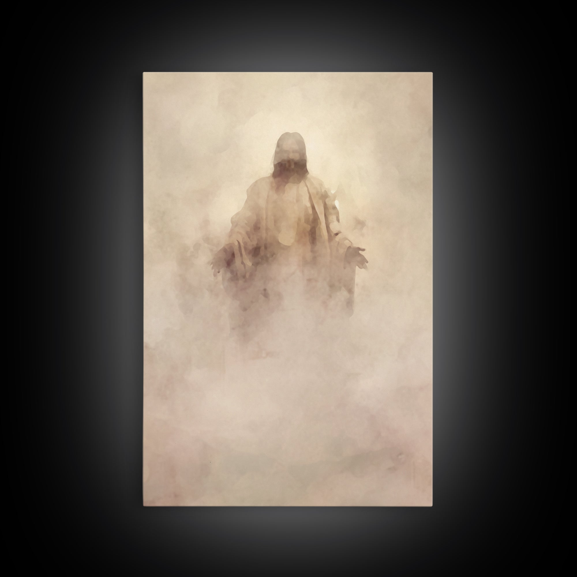 Eternal Presence – Framed Canvas Print – Christian Wall Art – Christian Art Canvas – Abstract Christian Art – Moody Christian Art – Jesus P