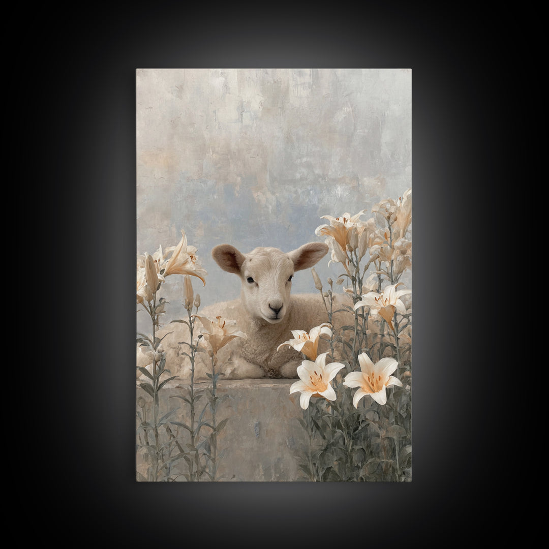 Graceful Meadow – Framed Canvas Print – Christian Wall Art – Subtle Christian Art – Christian Art Canvas – Christian Art Gift – Christian D