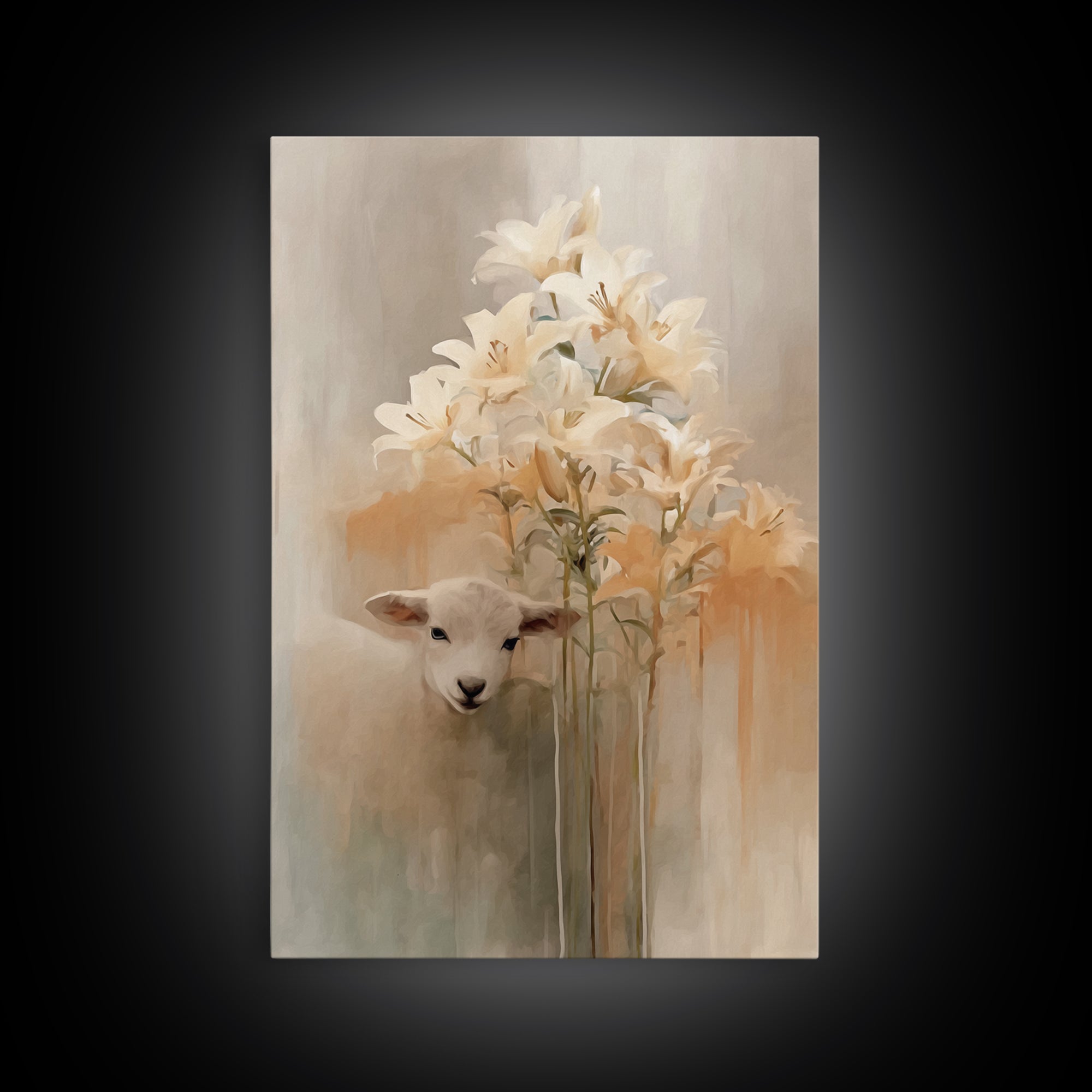 Gentle Bloom – Framed Canvas Print – Christian Wall Art – Christian Art Print – Minimalist Christian Art – Christian Decor – Christian Gift