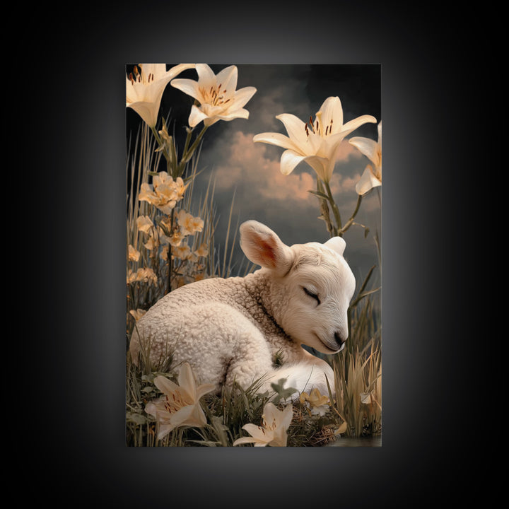 Evening Calm – Framed Canvas Print – Christian Wall Art – Christian Art Work – Christian Art Canvas – Moody Christian Art – Christian Gift