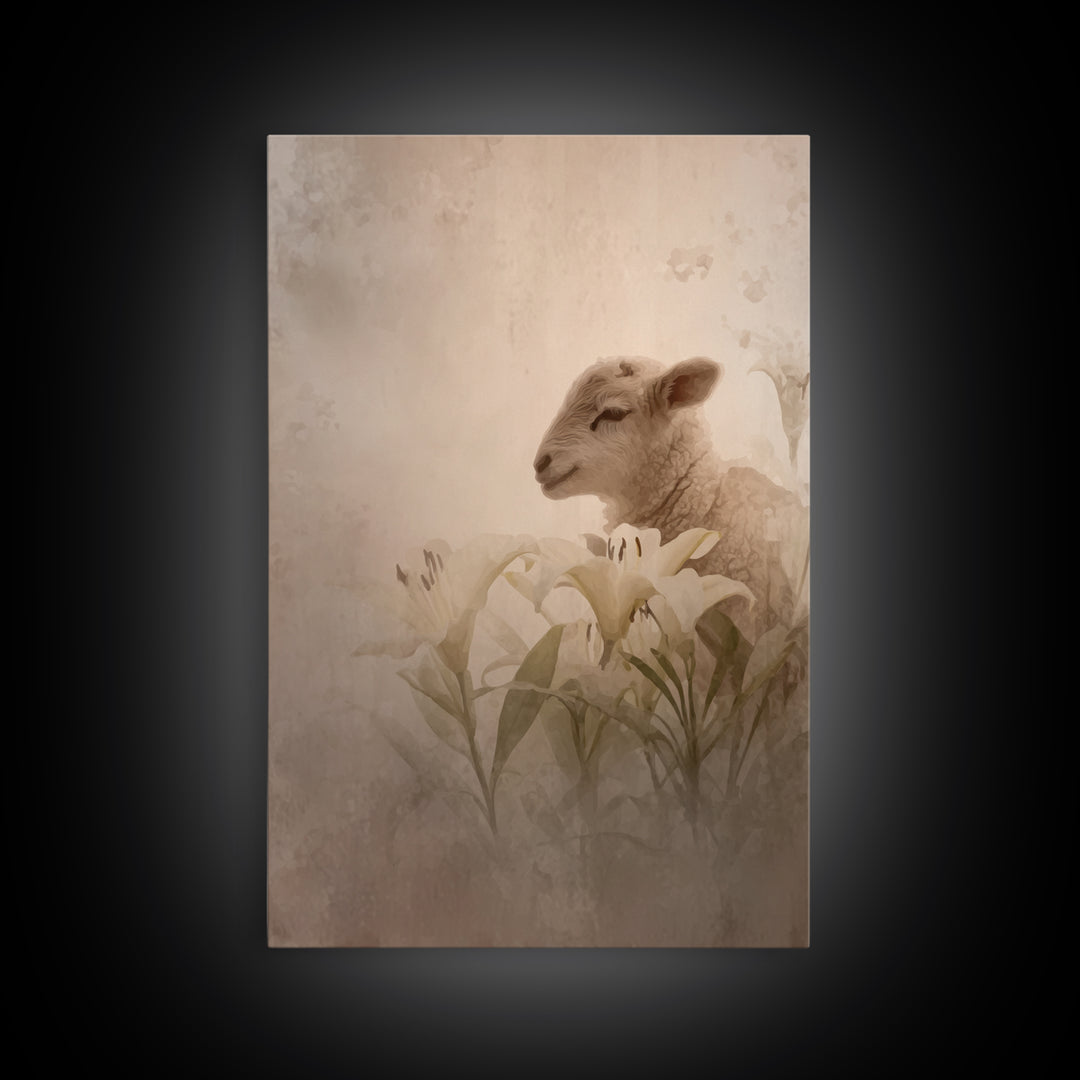 Soft Blessing – Framed Canvas Print – Christian Wall Art – Christian Art Painting – Subtle Christian Art – Christian Decor For Home – Chris
