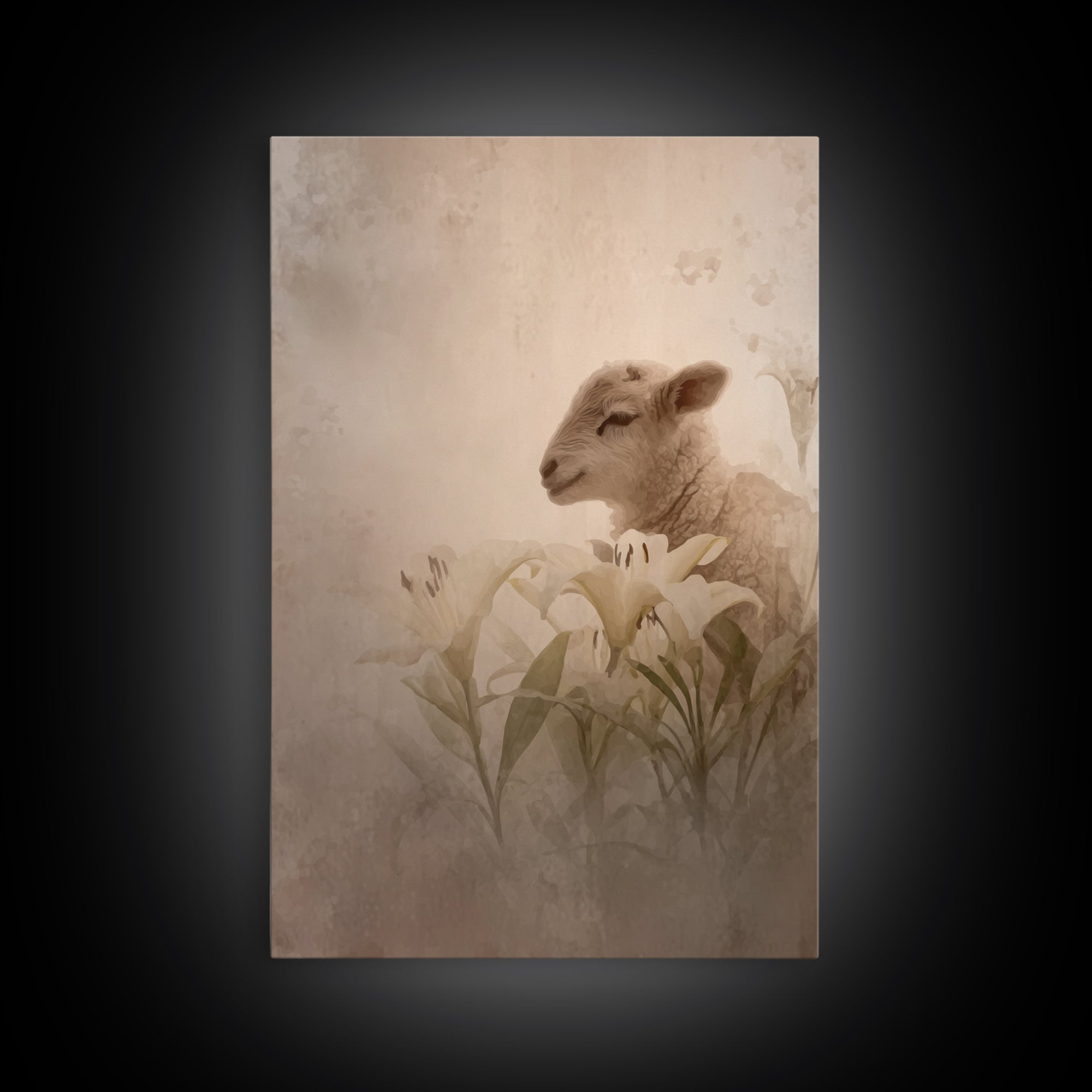 Soft Blessing – Framed Canvas Print – Christian Wall Art – Christian Art Painting – Subtle Christian Art – Christian Decor For Home – Chris