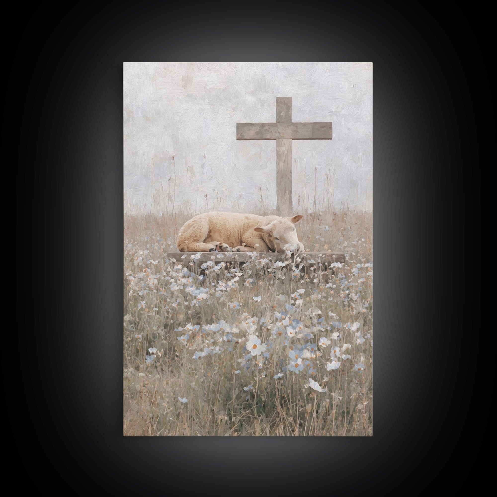 Resting Hope – Framed Canvas Print – Christian Wall Art – Christian Art Canvas – Subtle Christian Art – Christian Art Gift – Christian Deco