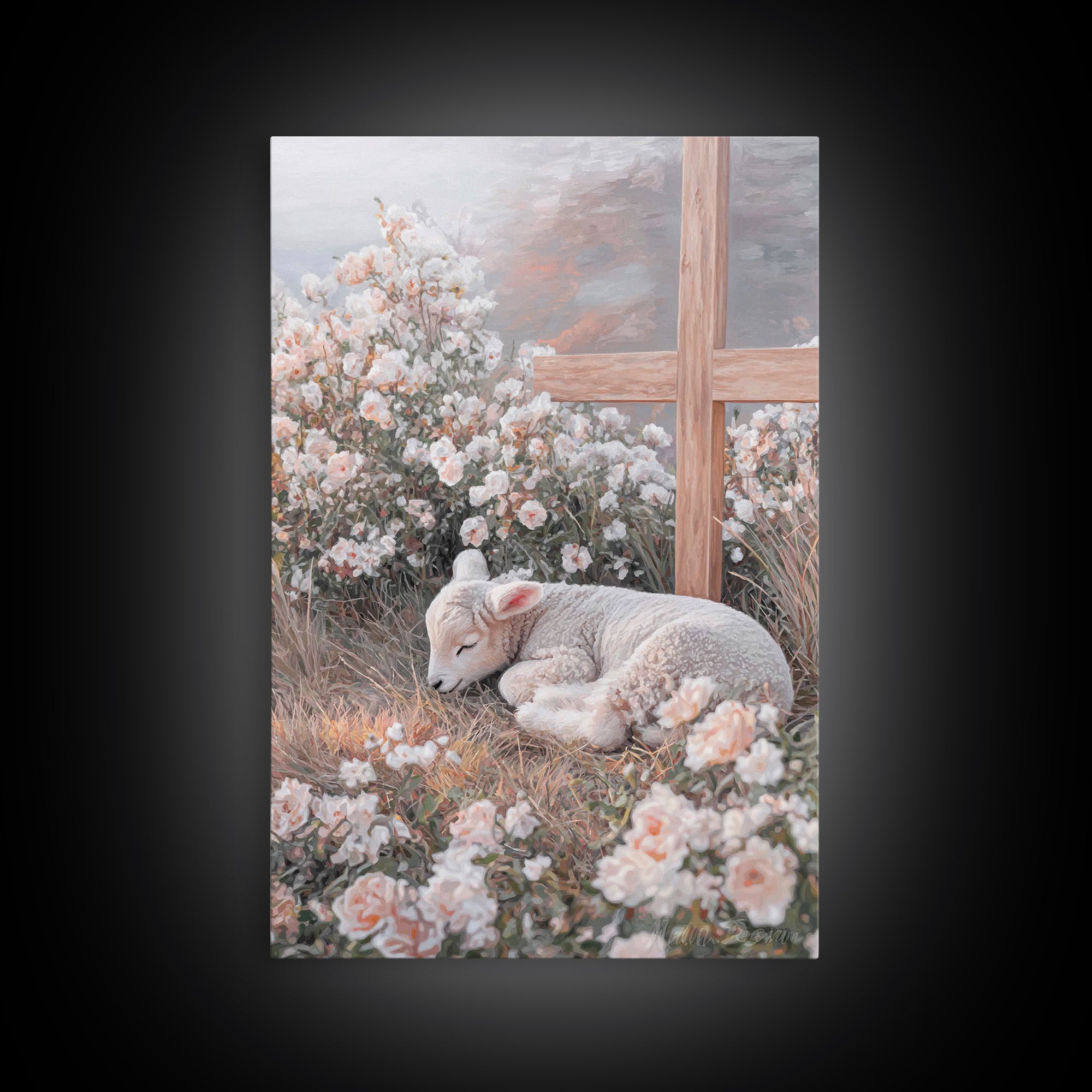 Garden Of Mercy – Framed Canvas Print – Christian Wall Art – Christian Art Work – Christian Art Canvas – Subtle Christian Art – Christian G