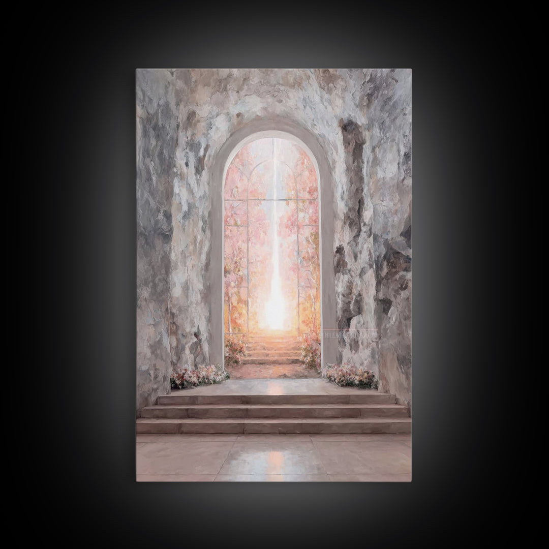 Gate Of Dawn – Framed Canvas Print – Christian Wall Art – Large Christian Art – Christian Art Canvas – Subtle Christian Art – Christian Dec