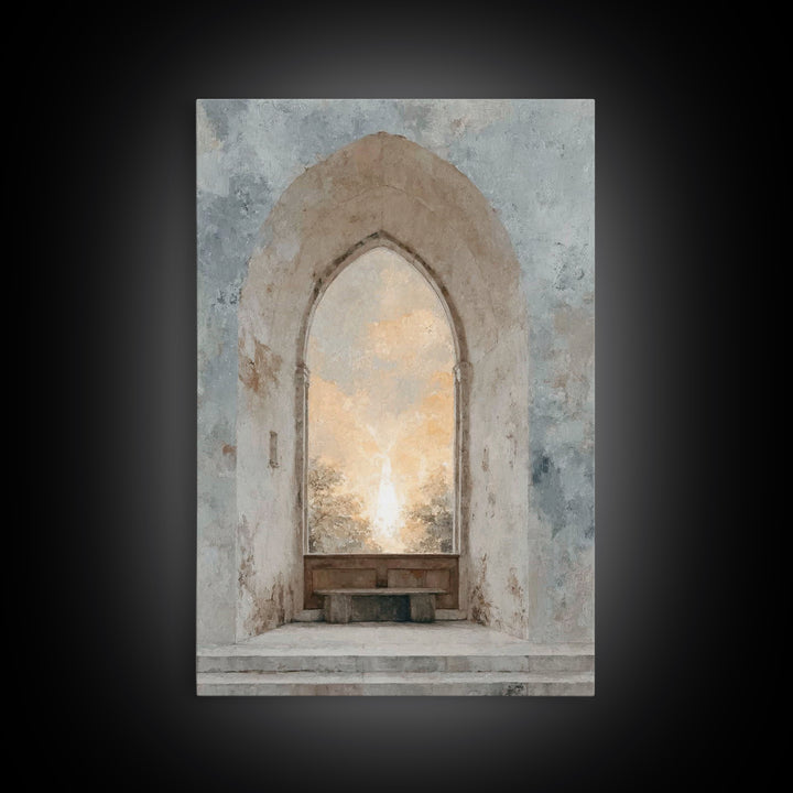 Sanctuary Glow – Framed Canvas Print – Christian Wall Art – Christian Art Printing – Christian Art Canvas – Abstract Christian Art – Christ