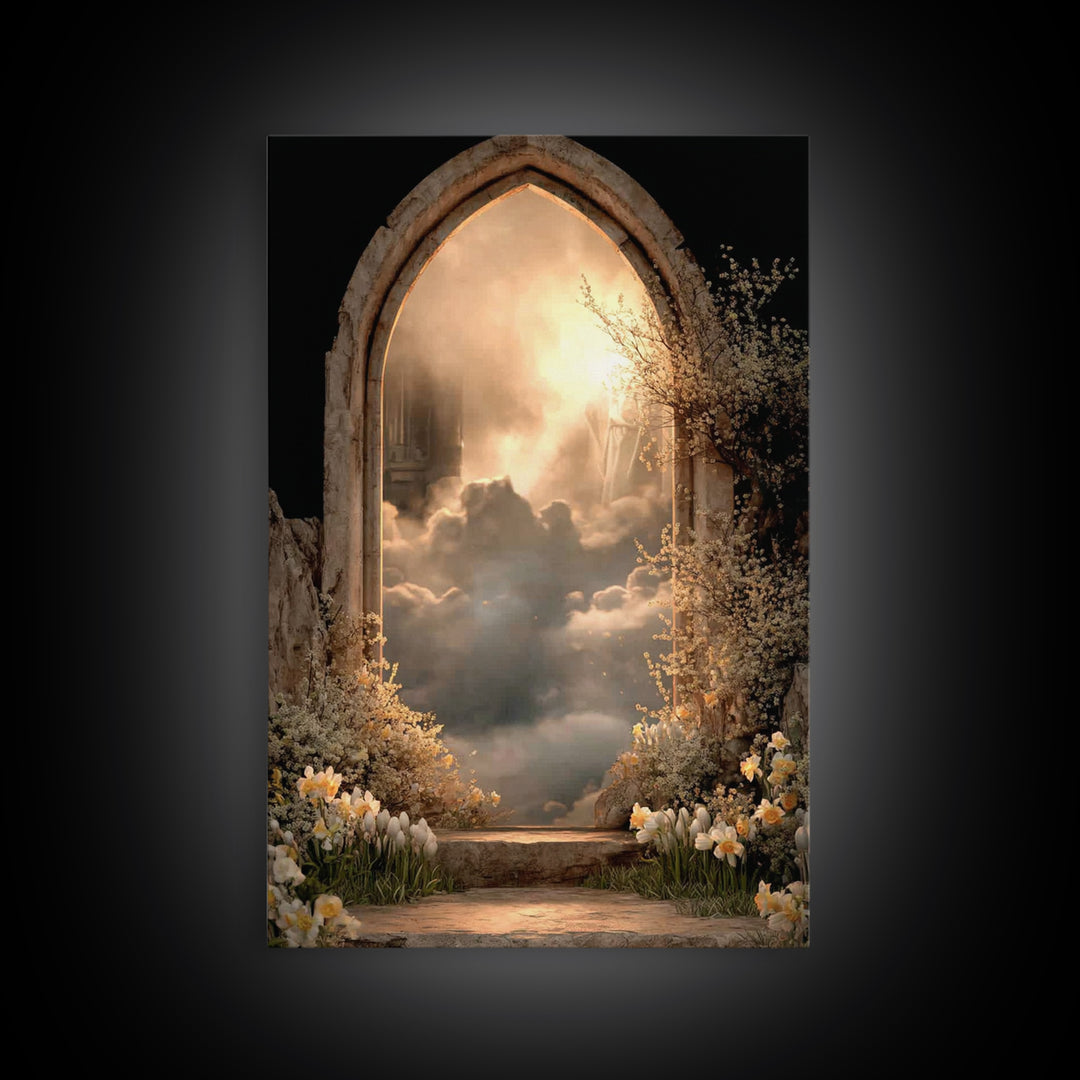 Clouds Of Promise – Framed Canvas Print – Christian Art Canvas – Christian Wall Art – Moody Christian Art – Christian Decor – Christian Art