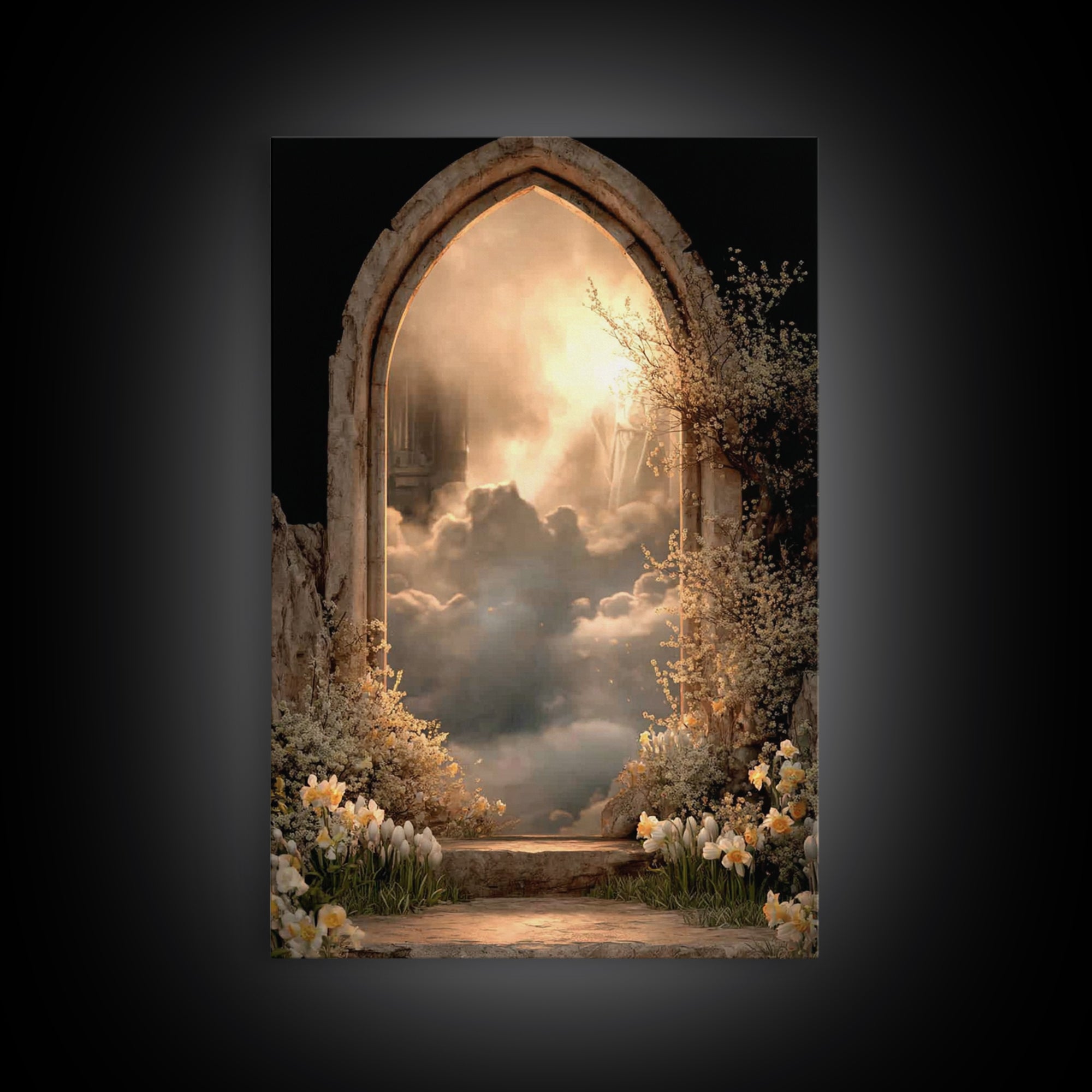 Clouds Of Promise – Framed Canvas Print – Christian Art Canvas – Christian Wall Art – Moody Christian Art – Christian Decor – Christian Art