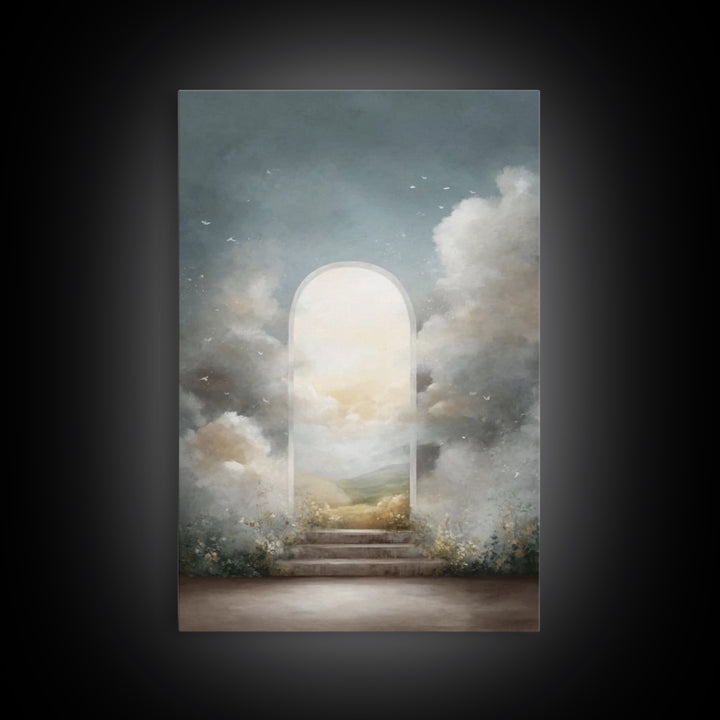 Blessed Meadow – Framed Canvas Print – Christian Wall Art – Christian Art Canvas – Pastoral Scenery – Modern Christian Painting – Christian