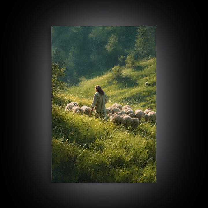 Fields Of Mercy – Framed Canvas Print – Jesus Art Print – Christian Wall Art – Christian Art Canvas – Modern Christian Painting – Christian