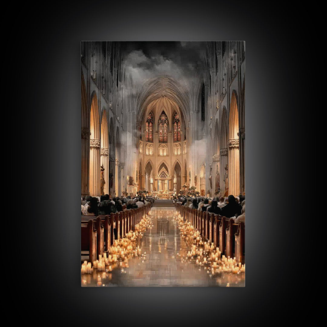 Graceful Gathering – Framed Canvas Print – Christian Wall Art – Subtle Christian Art – Christmas Art – Christian Art Canvas – Christian Chr