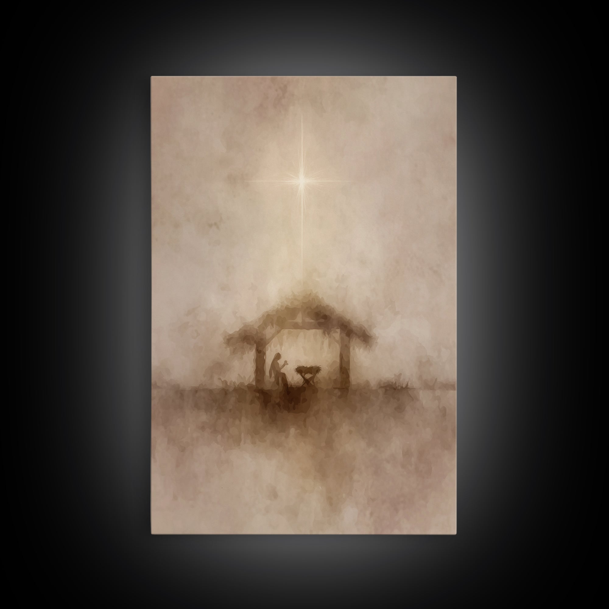 Guiding Star – Framed Canvas Print – Christian Art Canvas – Christmas Wall Art – Christian Christmas Art – Subtle Christian Art