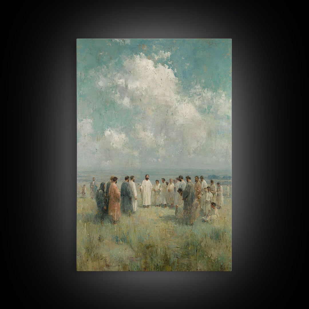 Fields Of Faith – Framed Canvas Print – Christian Wall Art – Christian Art Canvas – Jesus Painting – Christian Christmas Art – Subtle Chris