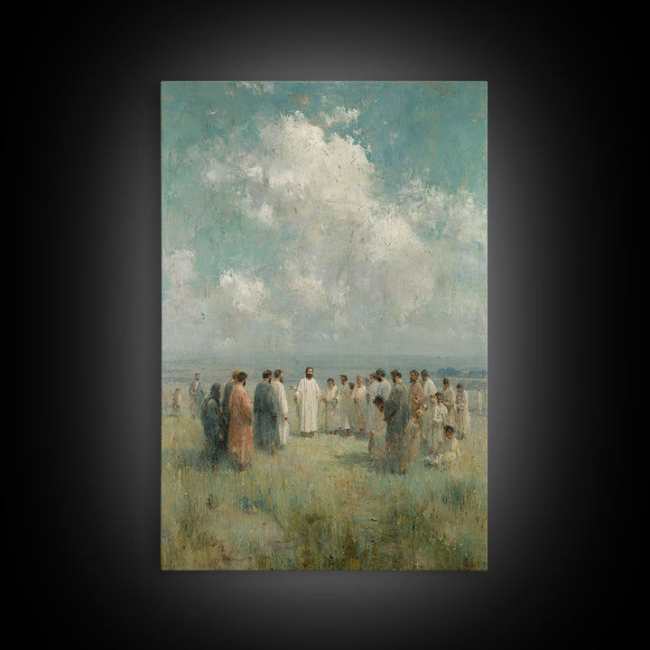 Fields Of Faith – Framed Canvas Print – Christian Wall Art – Christian Art Canvas – Jesus Painting – Christian Christmas Art – Subtle Chris